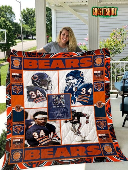 Walter Payton Quilt Blanket