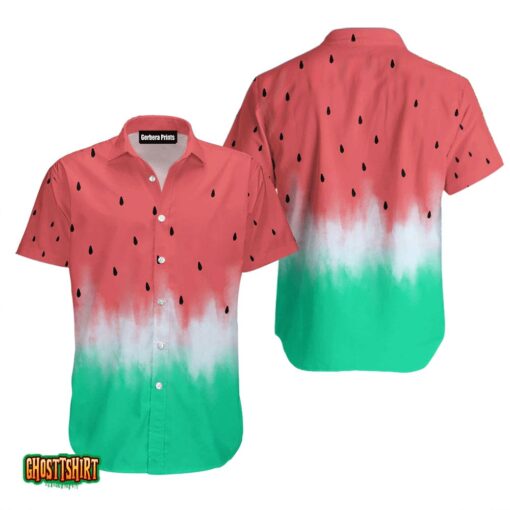 Watermelon Green And Pink Aloha Hawaiian Shirt