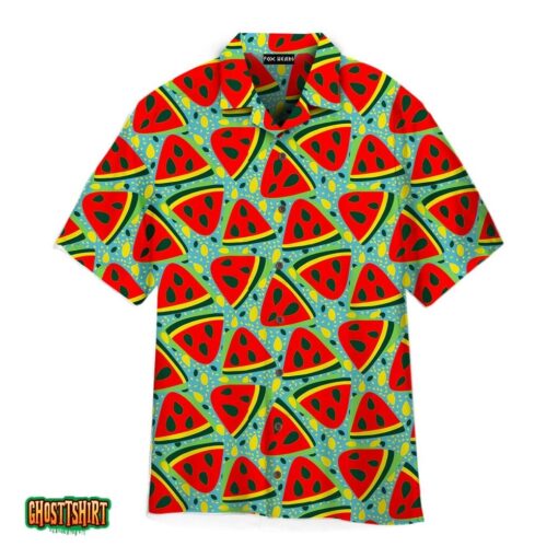Watermelon Summer Fruit Aloha Hawaiian Shirt