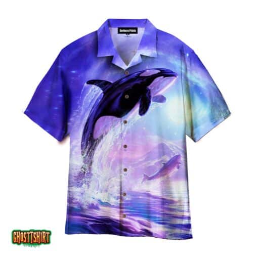 Whale Jumps To The Surface Of The Sea Aloha Hawaiian Shirt