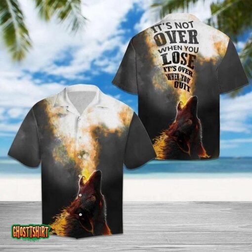 Wolf Black And Grey Aloha Hawaiian Shirt