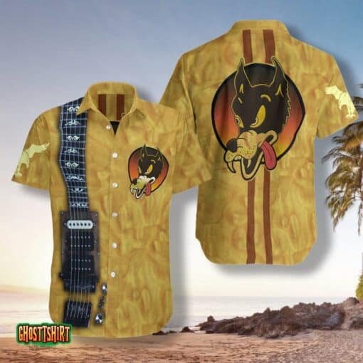 Wolf Guitar Aloha Hawaiian Shirt