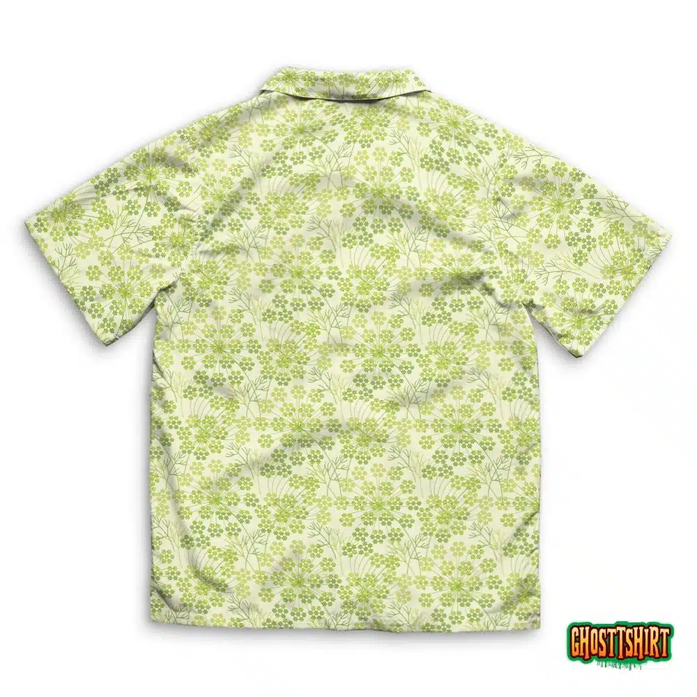 Abstract Dill Or Fennel Geometric Seamless Pattern Hawaiian Beach Shirt