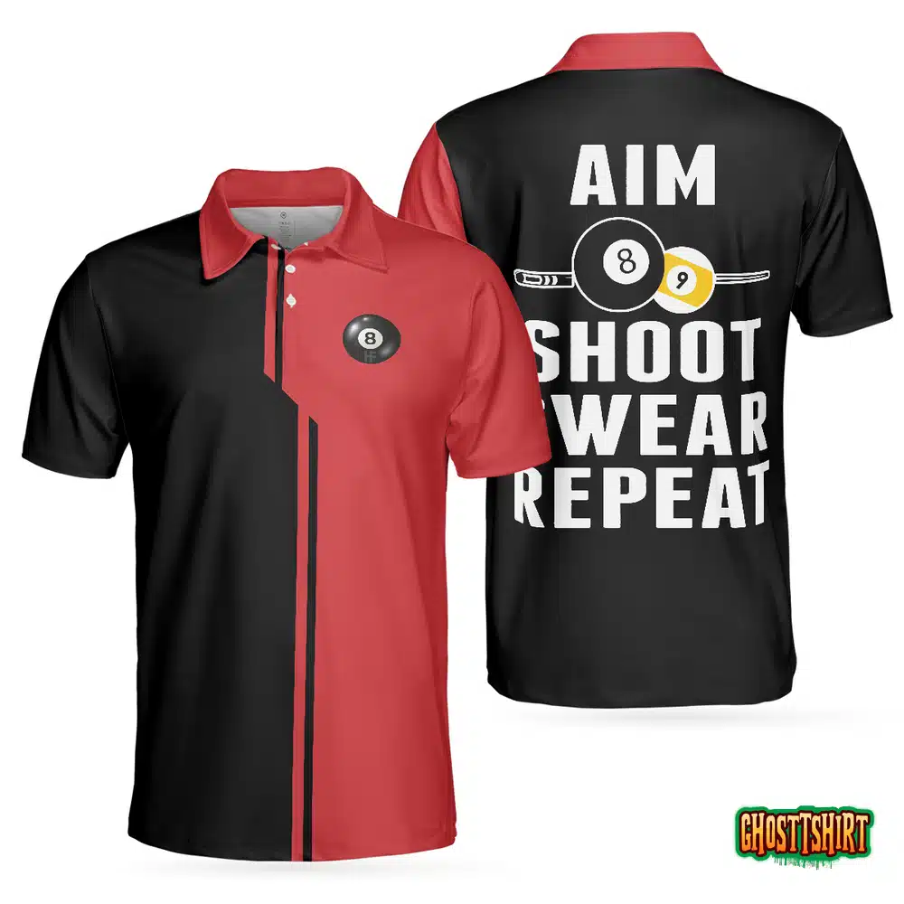 Aim Shoot Swear Repeat V2 Polo Shirt