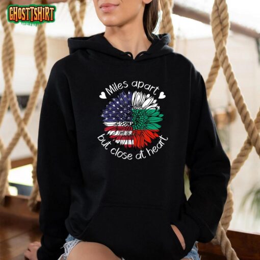 American Bulgarian Flag Flower Friendship T-Shirt