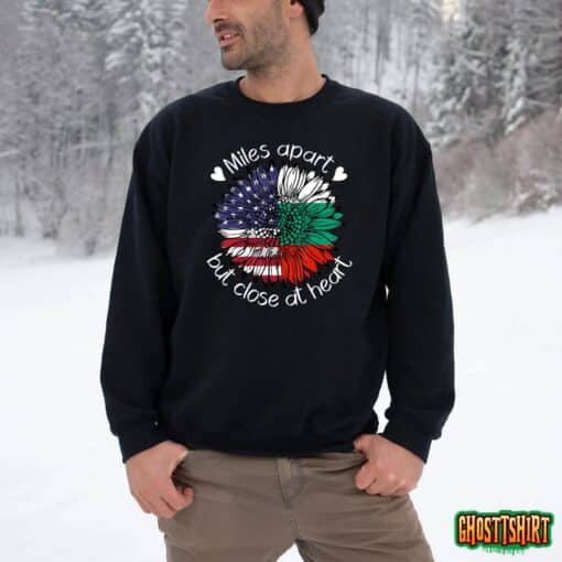 American Bulgarian Flag Flower Friendship T-Shirt