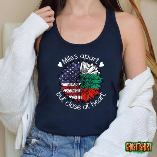 American Bulgarian Flag Flower Friendship T-Shirt