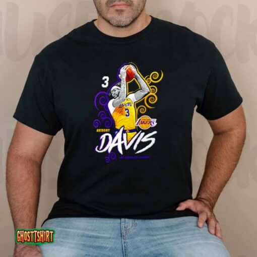 Anthony Davis Los Angeles Lakers Player Name & Number Unisex T-Shirt