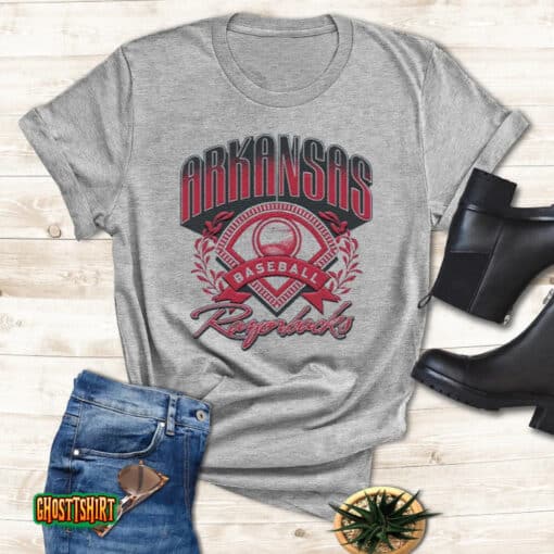 Arkansas Razorbacks Throwback Baseball 2023 Unisex T-Shirt