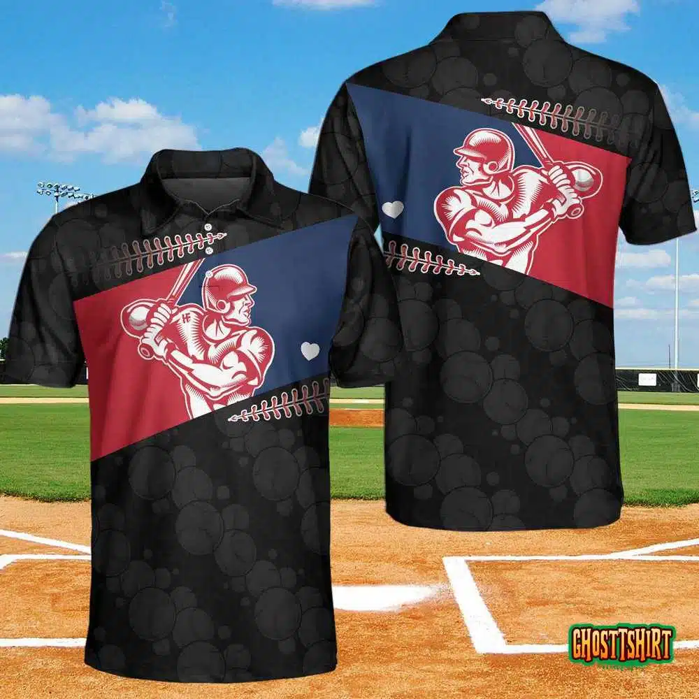 Baseball Heart Player Polo Shirt