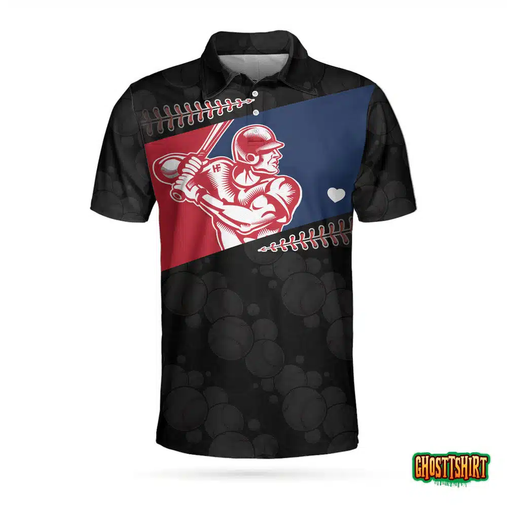 Baseball Heart Player Polo Shirt
