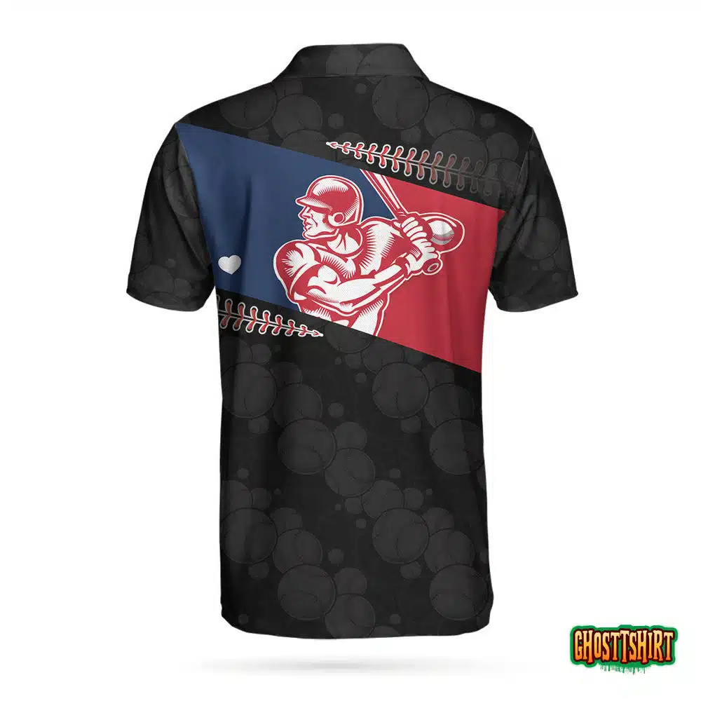 Baseball Heart Player Polo Shirt