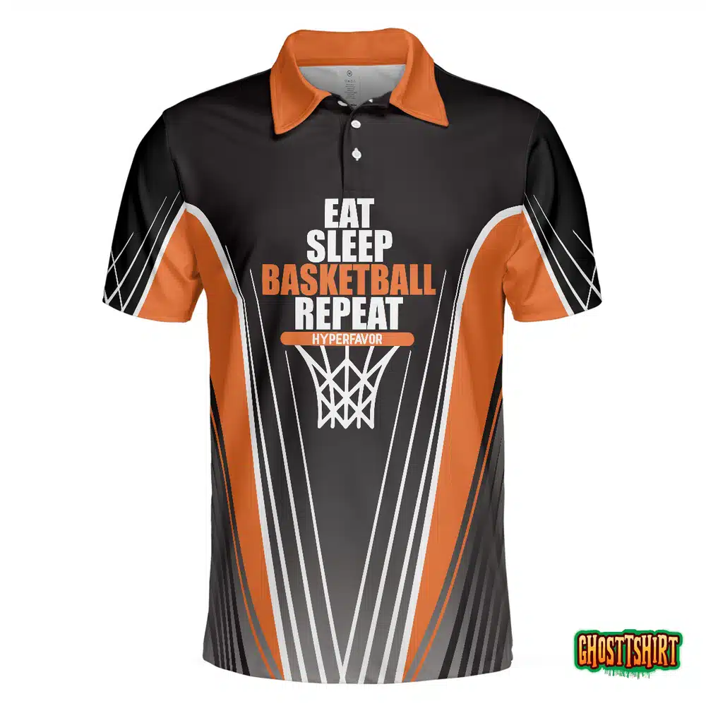 Basketball Players Eat Sleep Basketball Repeat Polo Shirt