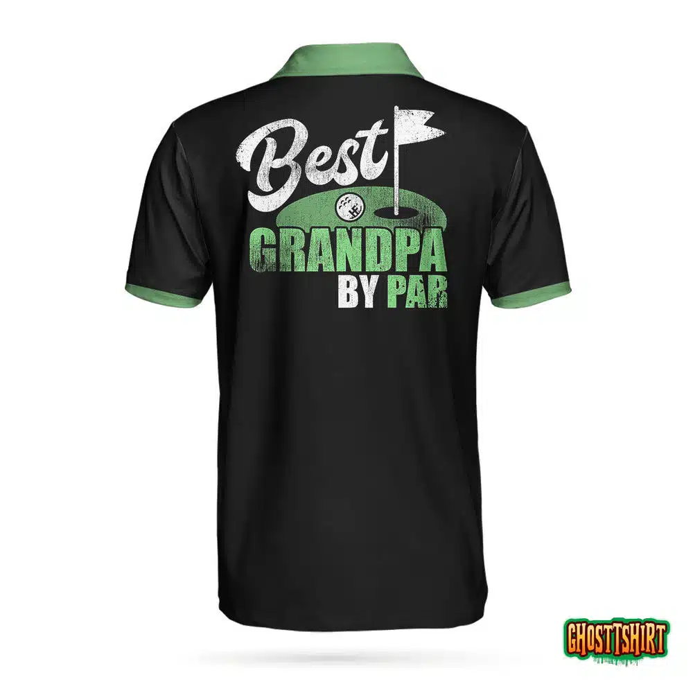 Best Grandpa By Par Short Sleeve Golf Polo Shirt