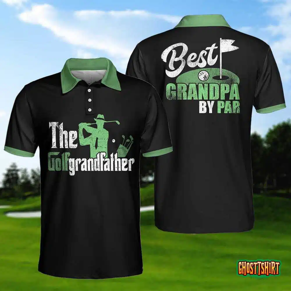 Best Grandpa By Par Short Sleeve Golf Polo Shirt