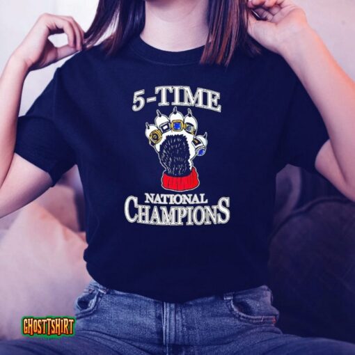 Best Uconn Huskies 5 Time National Champions Unisex T-Shirt