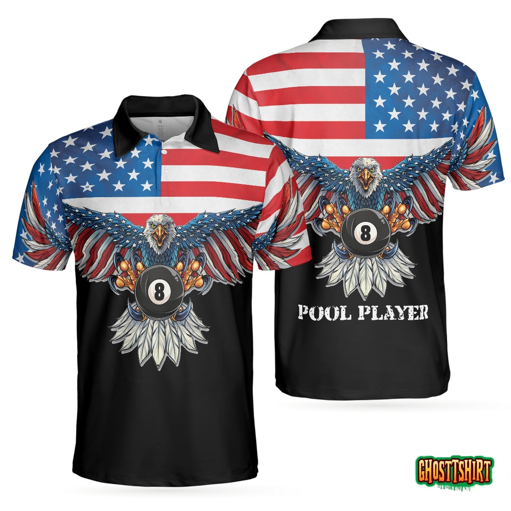 Billiards American Eagle Polo Shirt