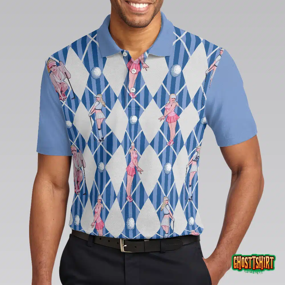 Blue Hot Golf Short Sleeve Polo Shirt