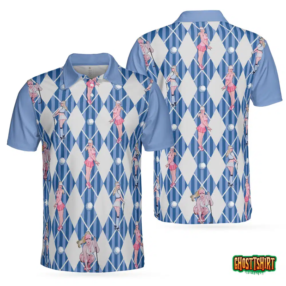 Blue Hot Golf Short Sleeve Polo Shirt Blue Hot Golf Short Sleeve Polo Shirt