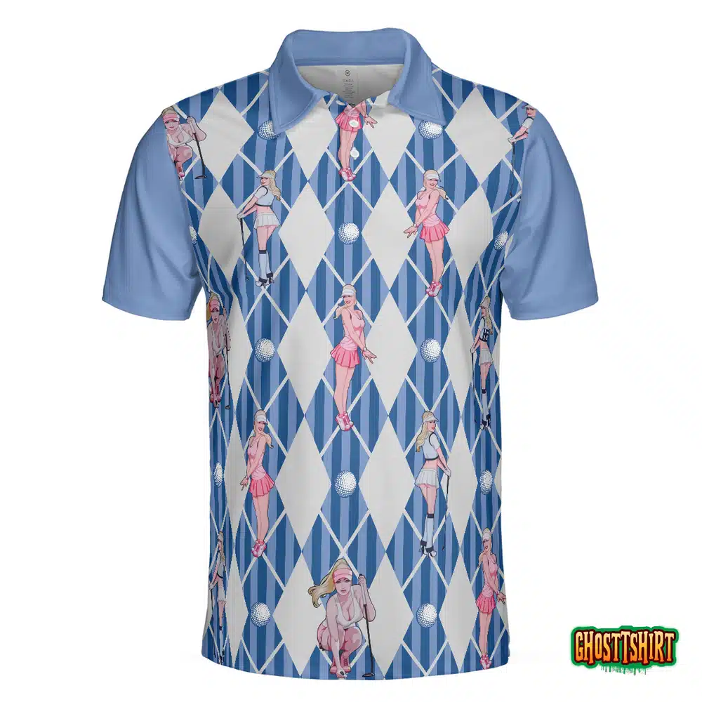 Blue Hot Golf Short Sleeve Polo Shirt