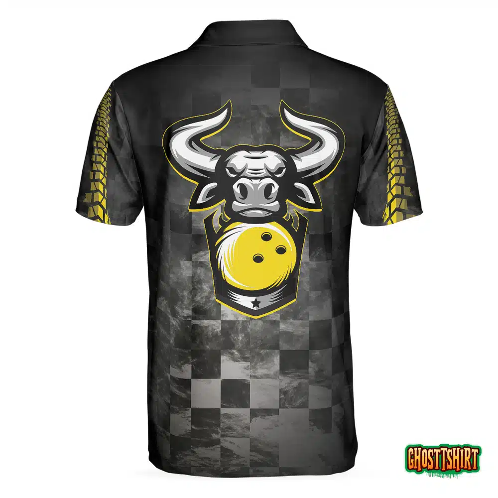 Bowling Bull Black And Yellow Short Sleeve Polo Shirt