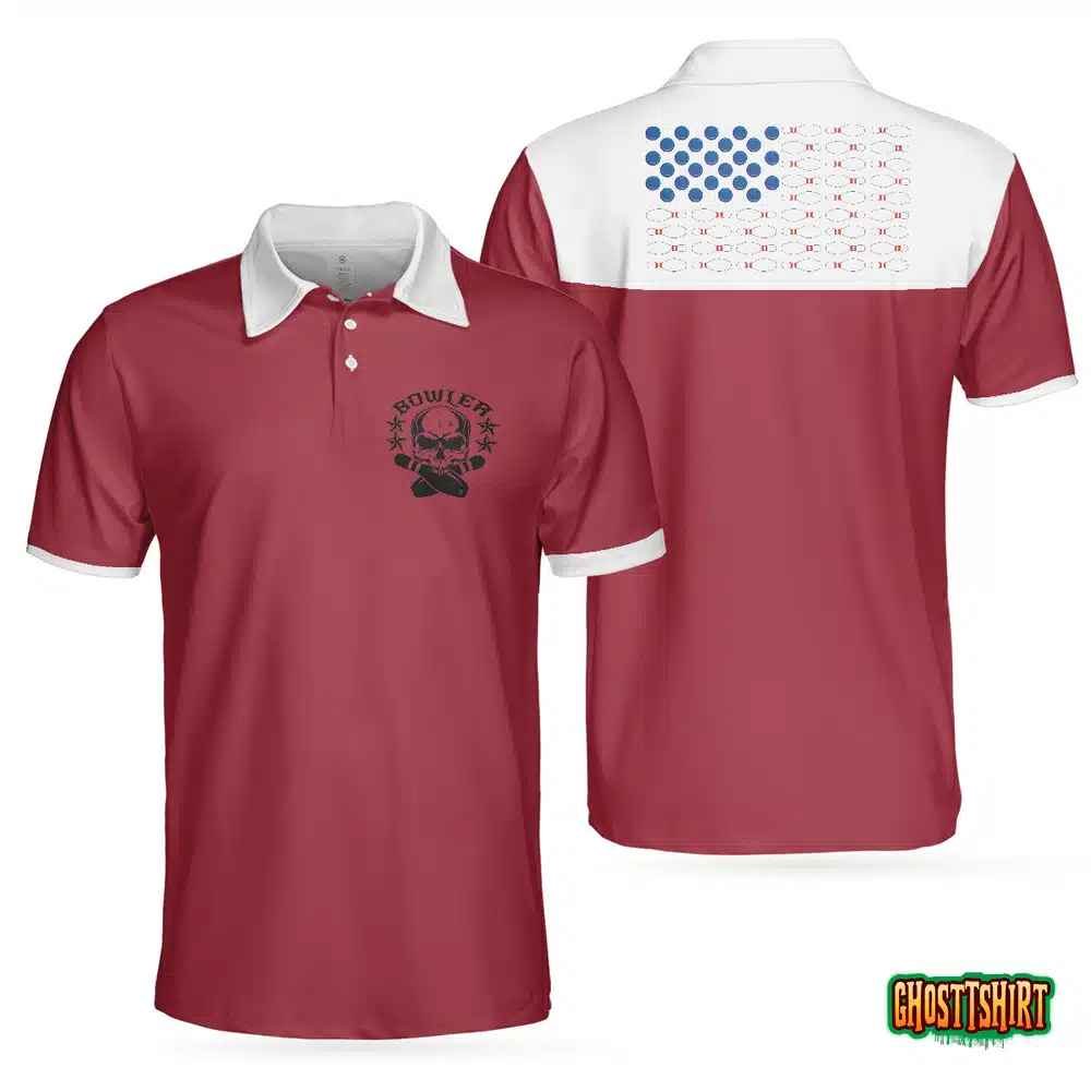 Bowling Skull Polo Shirt