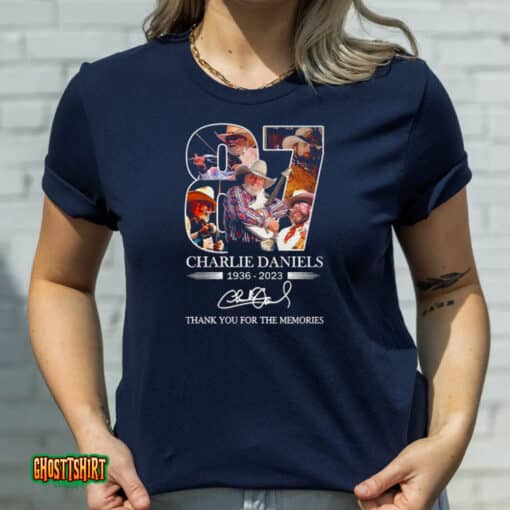 Charlie Daniels 1936 – 2023 Thank You For The Memories Signature Unisex T-Shirt
