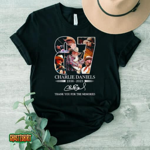 Charlie Daniels 1936 – 2023 Thank You For The Memories Signature Unisex T-Shirt