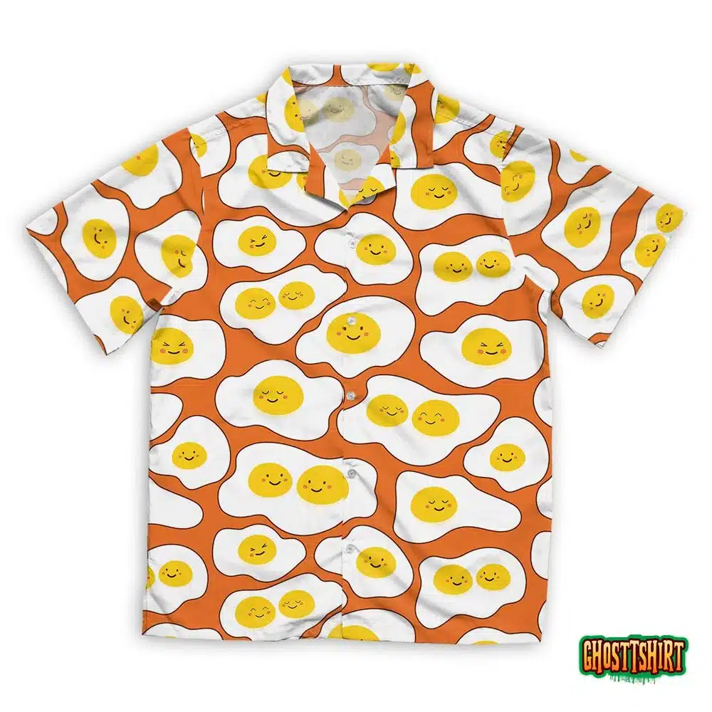 Colorful Funny Omelettes With Many Different Cute Hawaiian Beach Shirt