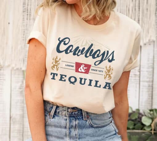 Cowboys Tequila Country Music Western Fashion Unisex T-Shirt
