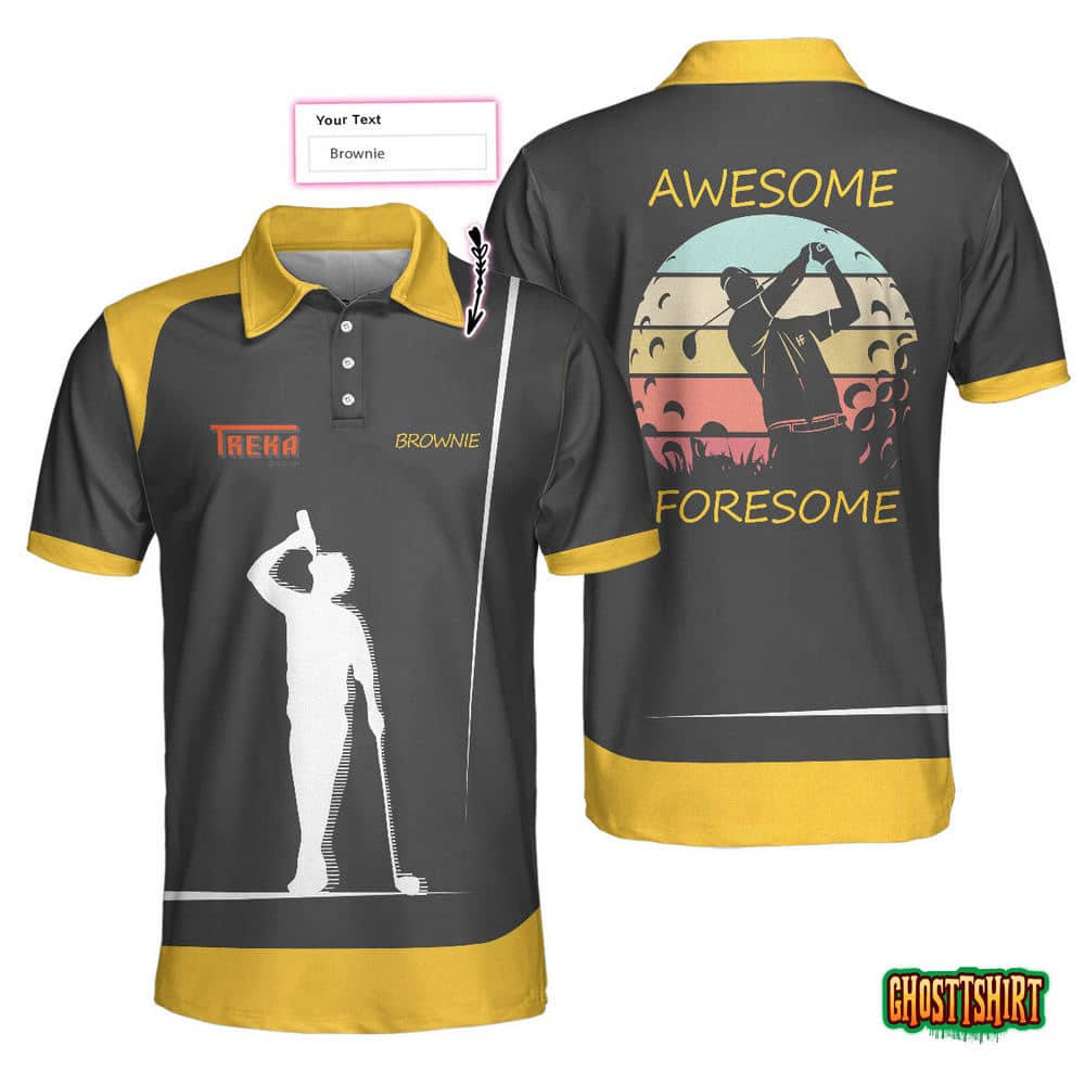 Customized Awesome Foresome The Longest Day Custom Polo Shirt