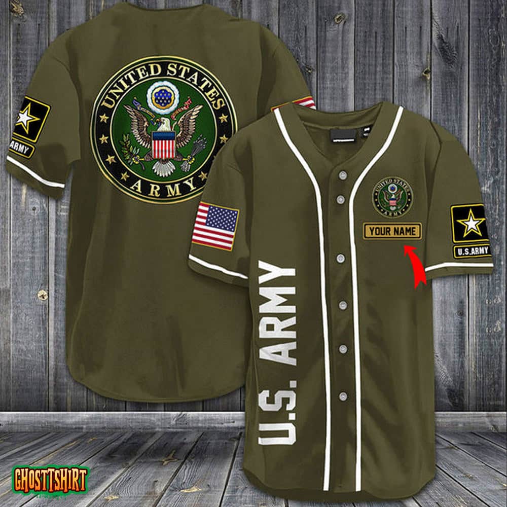 Customized US Army Veteran Baseball Jersey