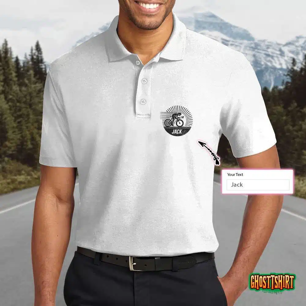 Cycling Dad Like A Regular Dad But Cooler Custom Polo Shirt