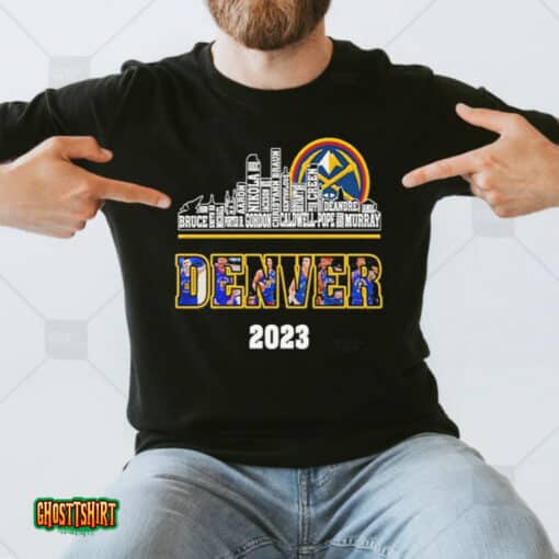 Denver Nuggets Players Names City Skyline 2023 Champions Unisex T-Shirt