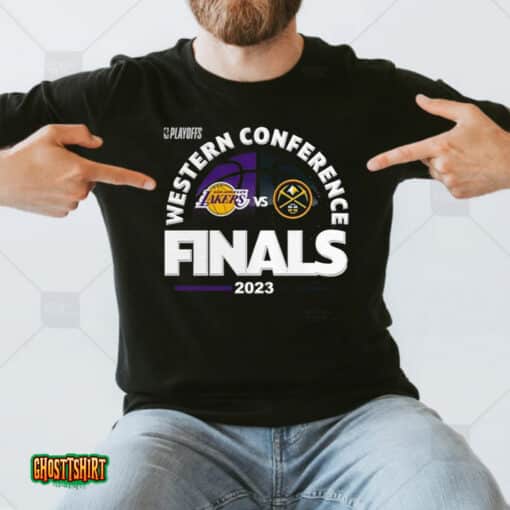 Denver Nuggets Vs Los Angeles Lakers 2023 Western Finals Match Up Nba Playoff Unisex T-Shirt