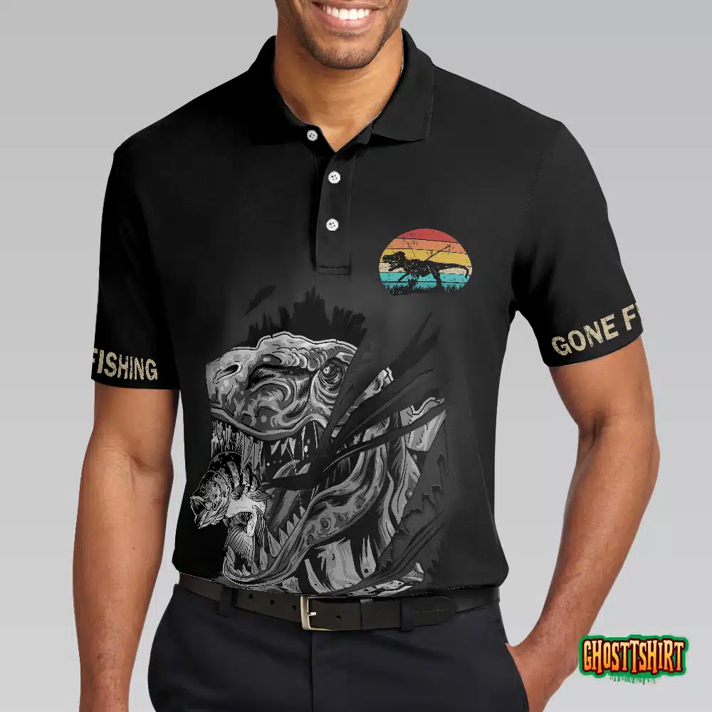 Fishsaurus Rex I’m Not Anti Social Polo Shirt