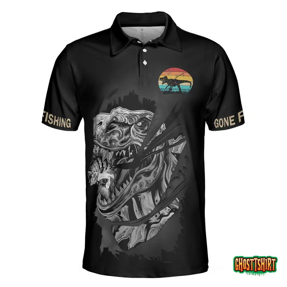 Fishsaurus Rex I’m Not Anti Social Polo Shirt