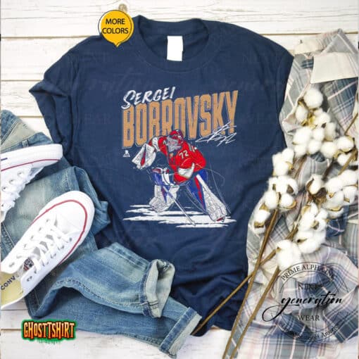 Florida Panthers Sergei Bobrovsky Chisel Signature Unisex T-Shirt