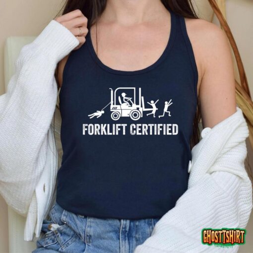 Funny Forklift Operator Forklift Certified Retro Vintage T-Shirt