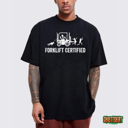 Funny Forklift Operator Forklift Certified Retro Vintage T-Shirt