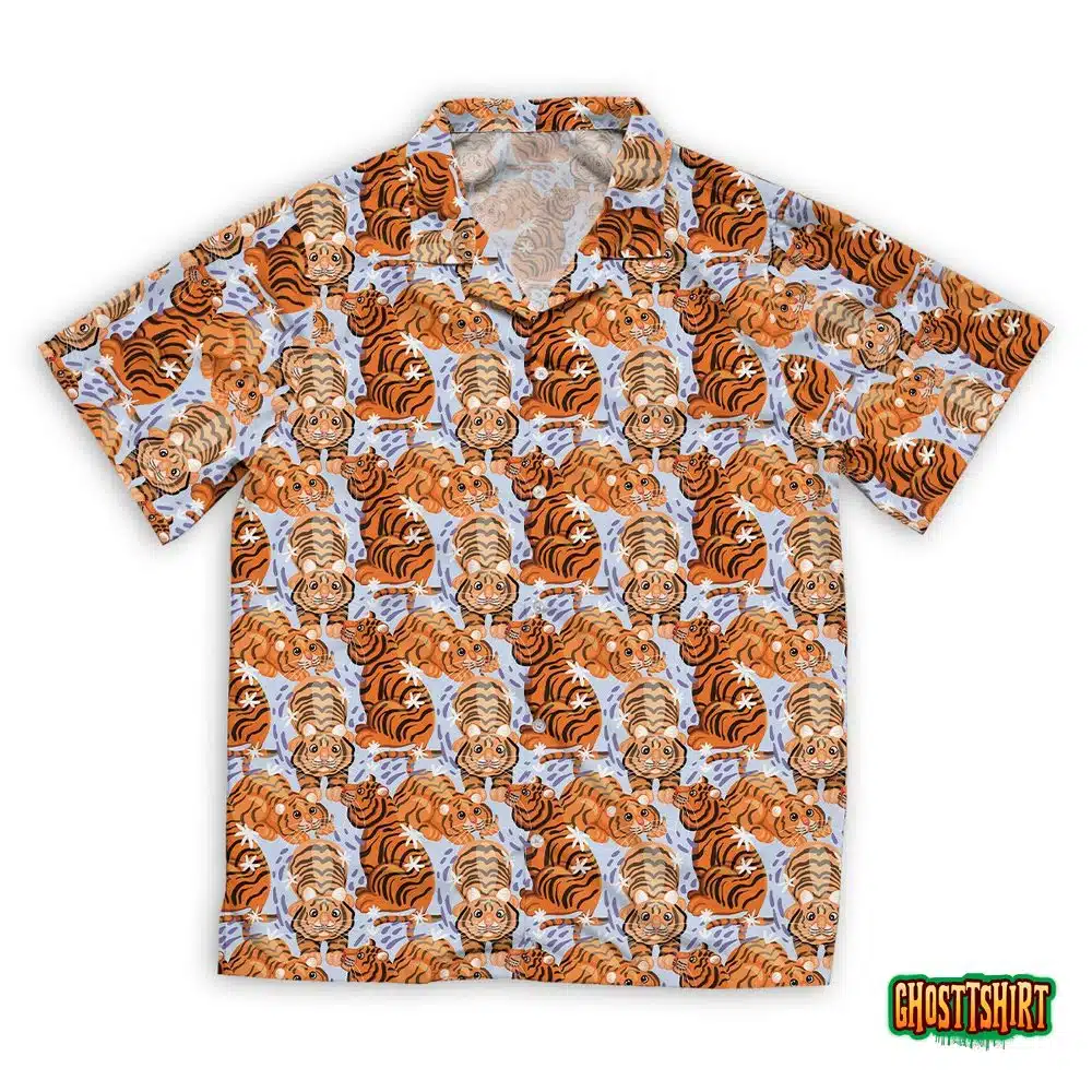 Funny Tigers Hawaiian Beach Shirt