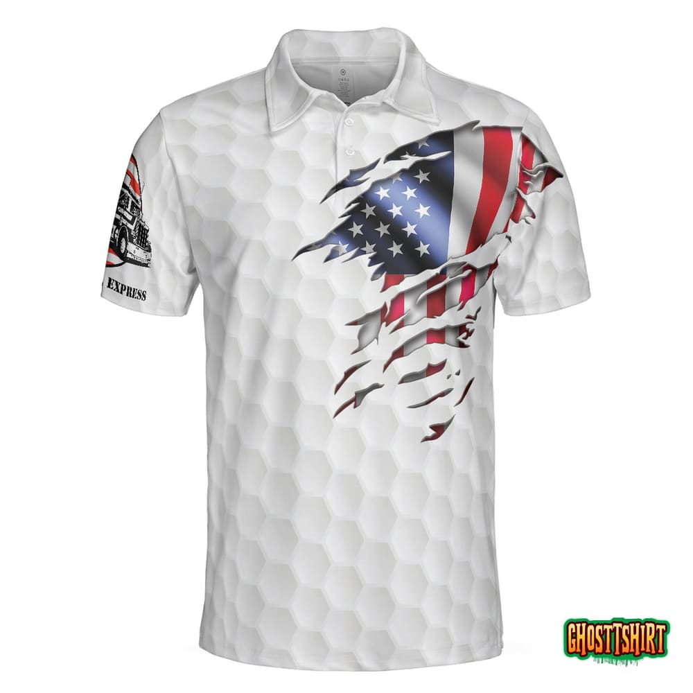 GE Golf American Flag Polo Shirt