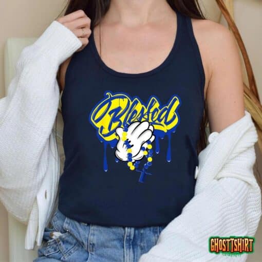 God Blessed Drip 2023 Blue Laney 14s Matching T-Shirt
