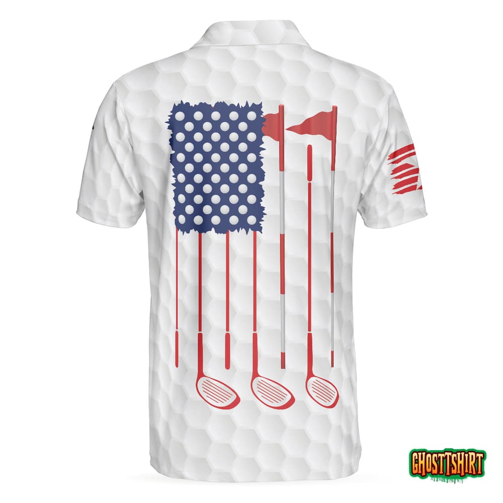 Golf American Flag Argyle Polo Shirt