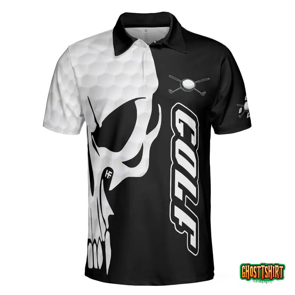 Golf And Skull Golf Polo Shirt