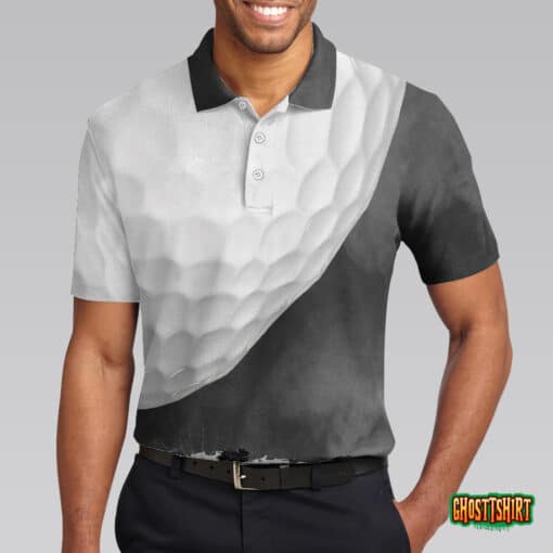 Golf Ball And Smoke Background Golf Polo Shirt