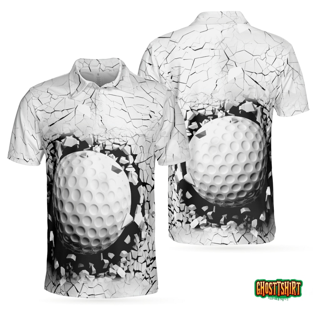 Golf Ball Breaking Polo Shirt