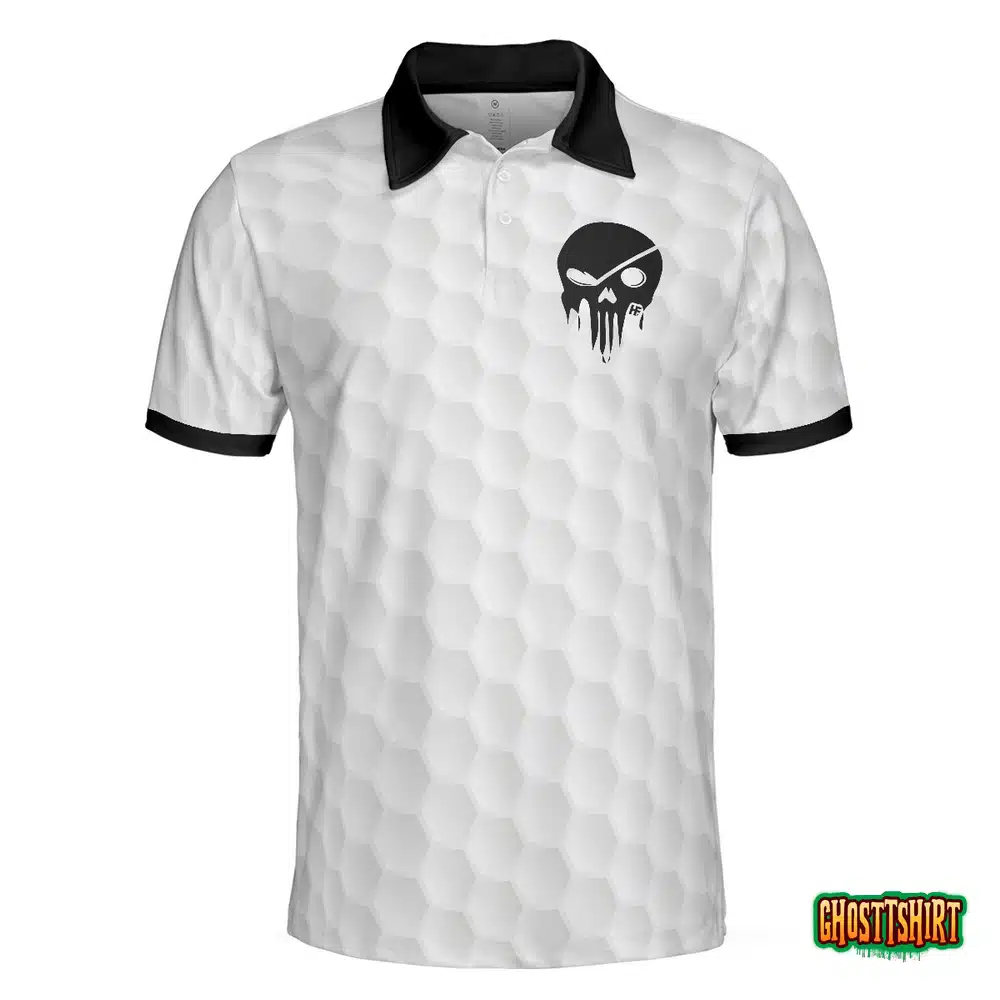 Golf Ball Pattern Skull Polo Shirt