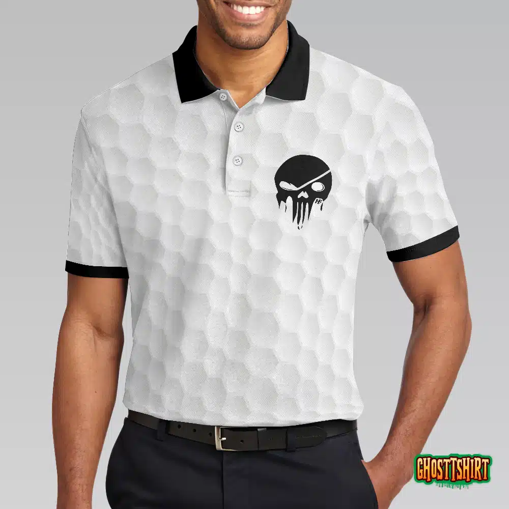 Golf Ball Pattern Skull Polo Shirt
