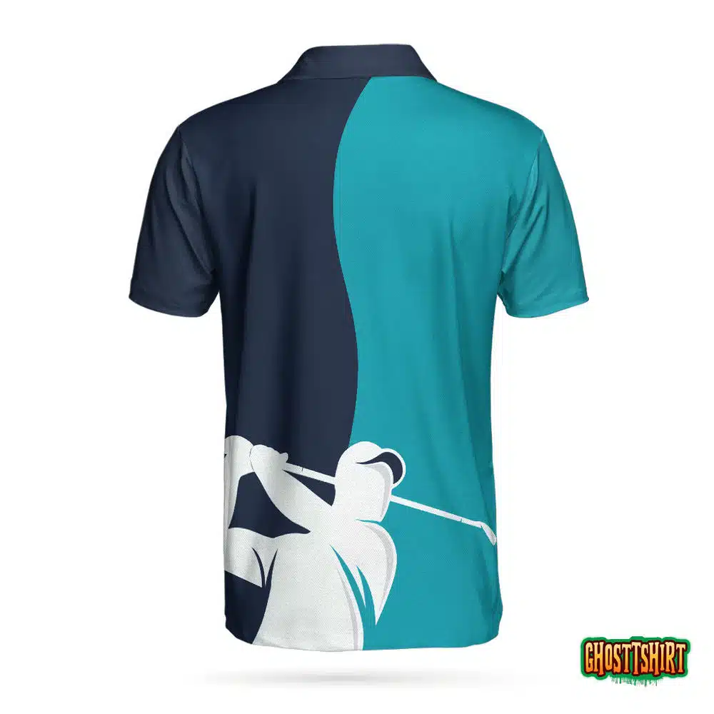 Golf Blue And Navy Short Sleeve Polo Shirt